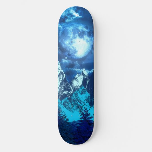 Blue Twilight Persoonlijk Skateboard (Voorkant)