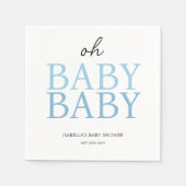 Blue Twin Baby shower Servet (Voorkant)