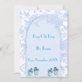 Blue Twin Boys zwangerschapsaankondiging Aankondiging