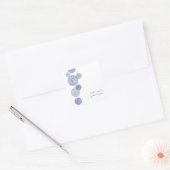 Blue Twine Wereldbollen Bruiloft Sticker (Envelop)