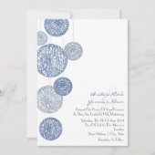 Blue Twine Wereldbollen Wedding Invitation Kaart (Voorkant)
