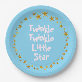 Blue Twinkle Little Star Baby Boy Party Borden Papieren Bordje