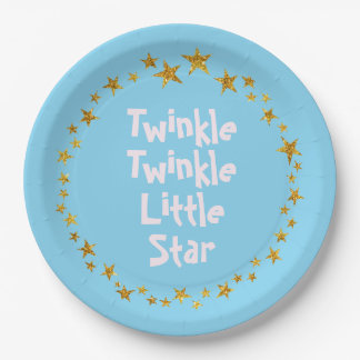 Blue Twinkle Little Star Baby Boy Party Borden Papieren Bordje