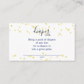 Blue Twinkle Little Star Baby shower Diaper Raffle Informatiekaartje (Voorkant)