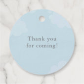 Blue Twinkle Little Star Baby shower Verjaardag Bedankjes Labels (Achterkant)