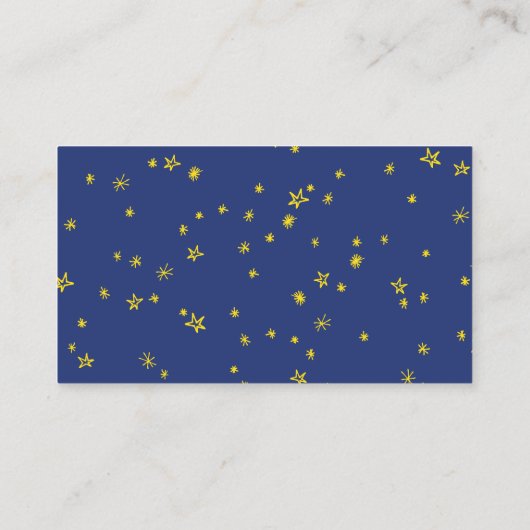 Blue Twinkle Little Star Book Request Baby shower Informatiekaartje (Achterkant)