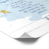 Blue Twinkle Little Star Boy Diaper Raffle Sign Poster (Hoek)