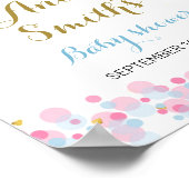 Blue Twinkle Twinkle baby shower welkomstteken Poster (Hoek)