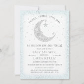 Blue Twinkle Twinkle Little Star Baby shower Kaart (Voorkant)