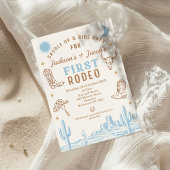  Blue Twins eerste Rodeo 1e verjaardag Kaart