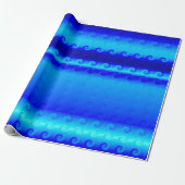 Blue Twirl Wrapping Paper Cadeaupapier (Uitgerold)