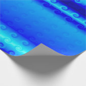 Blue Twirl Wrapping Paper Cadeaupapier (Hoek)