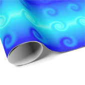 Blue Twirl Wrapping Paper Cadeaupapier (Rol Hoek)