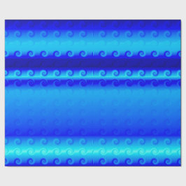 Blue Twirl Wrapping Paper Cadeaupapier