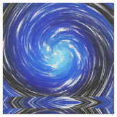 Blue Twist Abstract Art Stof (Close Up)