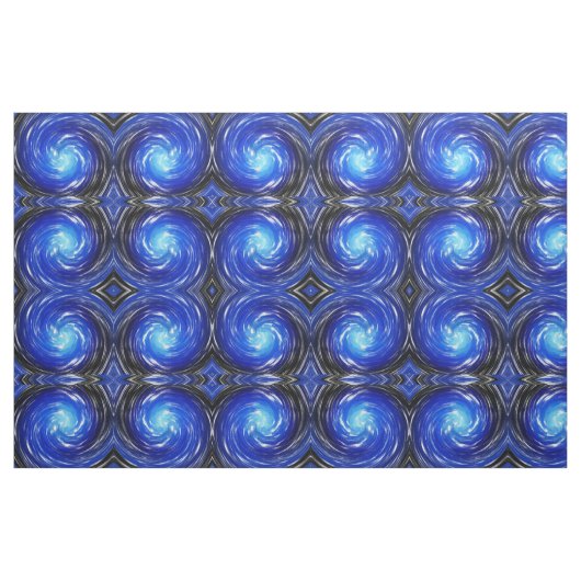Blue Twist Abstract Art Stof (Fat Quarter)