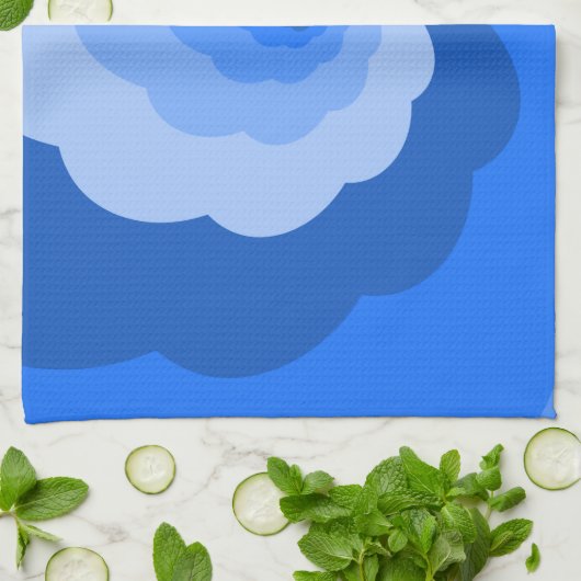 Blue Twister Ombre Towel Theedoek (Gevouwen)