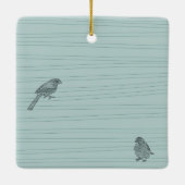 Blue Two birds following their dreams Keramisch Ornament (Achterkant)