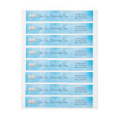 Blue Two Less Fish in the Sea Address Label (Vel)