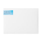 Blue Two Less Fish in the Sea Address Label (Voorkant)