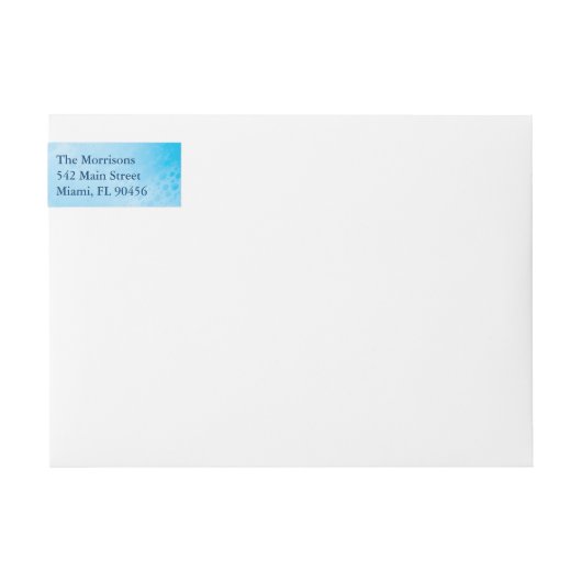 Blue Two Less Fish in the Sea Address Label (Voorkant)