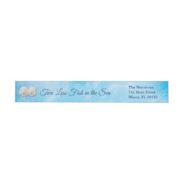 Blue Two Less Fish in the Sea Address Label