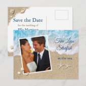 Blue Two Less Starfish in het Zee Foto Briefkaart (Voorkant / Achterkant)