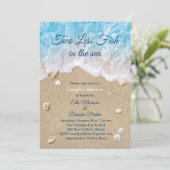 Blue Two Minder Vis in het Zee Couple's Shower Kaart (Staand voorkant)