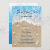 Blue Two Minder Vis in het Zee Couple's Shower Kaart (Voorkant / Achterkant)