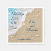 Blue Two Minder Vis in het Zee Servet (Voorkant)