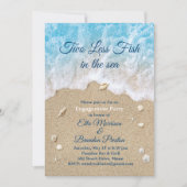 Blue Two Minder Vissen in het Zee Verlovingsfeest Kaart (Voorkant)