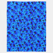 Blue Two Toned Frangipani Flowers, Fleece Deken (Voorkant)