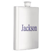 Blue Two Toned Jackson Name, Hip Flask Flacon (Rechts)