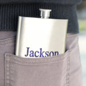 Blue Two Toned Jackson Name, Hip Flask Flacon (Voorbeeld)