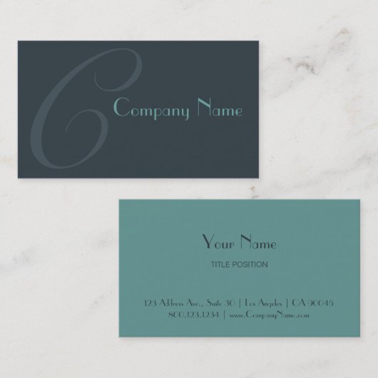 Blue Two Toned Visitekaartje (Voorkant / Achterkant)