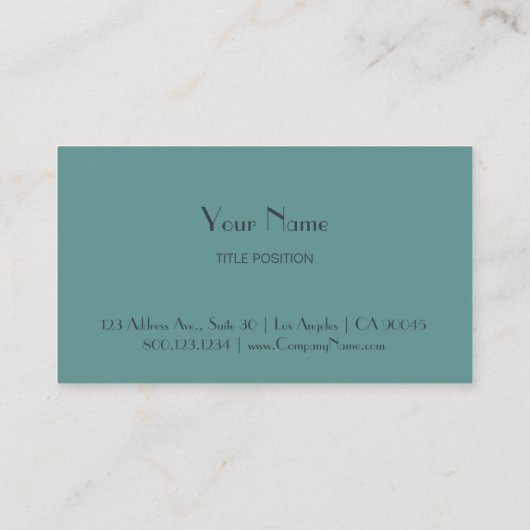 Blue Two Toned Visitekaartje (Achterkant)