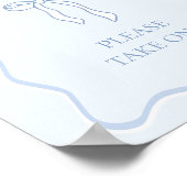 Blue Tying the Knot Vrijgezellenfeest Favoriet Poster (Hoek)