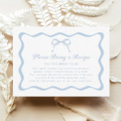 Blue Tying the Knot Vrijgezellenfeest Recept Aanvr Informatiekaartje