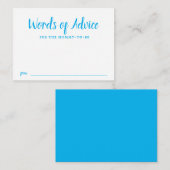Blue Typography Baby Boy Baby shower Advies Informatiekaartje (Voorkant / Achterkant)