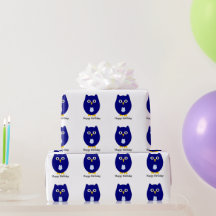 Blue Uil Design Verjaardagscadeau