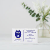 Blue Uil Design Visitekaartje (Staand voorkant)