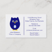Blue Uil Design Visitekaartje (Voorkant)