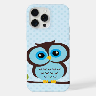 Blue Uil Hoesje voor de iPhone 5 15 Pro Max Case