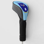 Blue Uil Ontwerp Golfheadcover (Schuin)