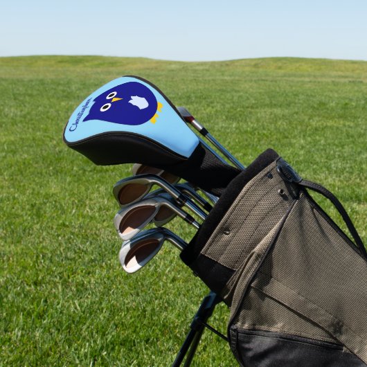Blue Uil Ontwerp Golfheadcover (Insitu)