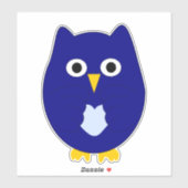 Blue Uil Ontwerp Sticker (Vel)