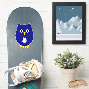 Blue Uil Ontwerp Sticker