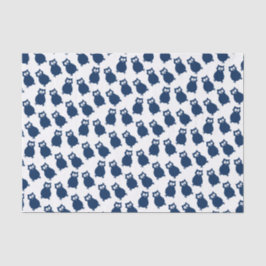 Blue Uils verjaardagsfeestje Tissuepapier