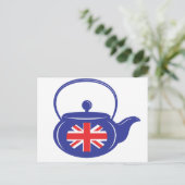 Blue UK Teapot Briefkaart (Staand voorkant)