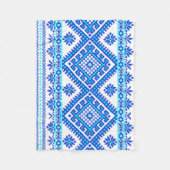 Blue Ukraine Cross-Stittern Pattern Baby Blanket Fleece Deken (Voorkant)
